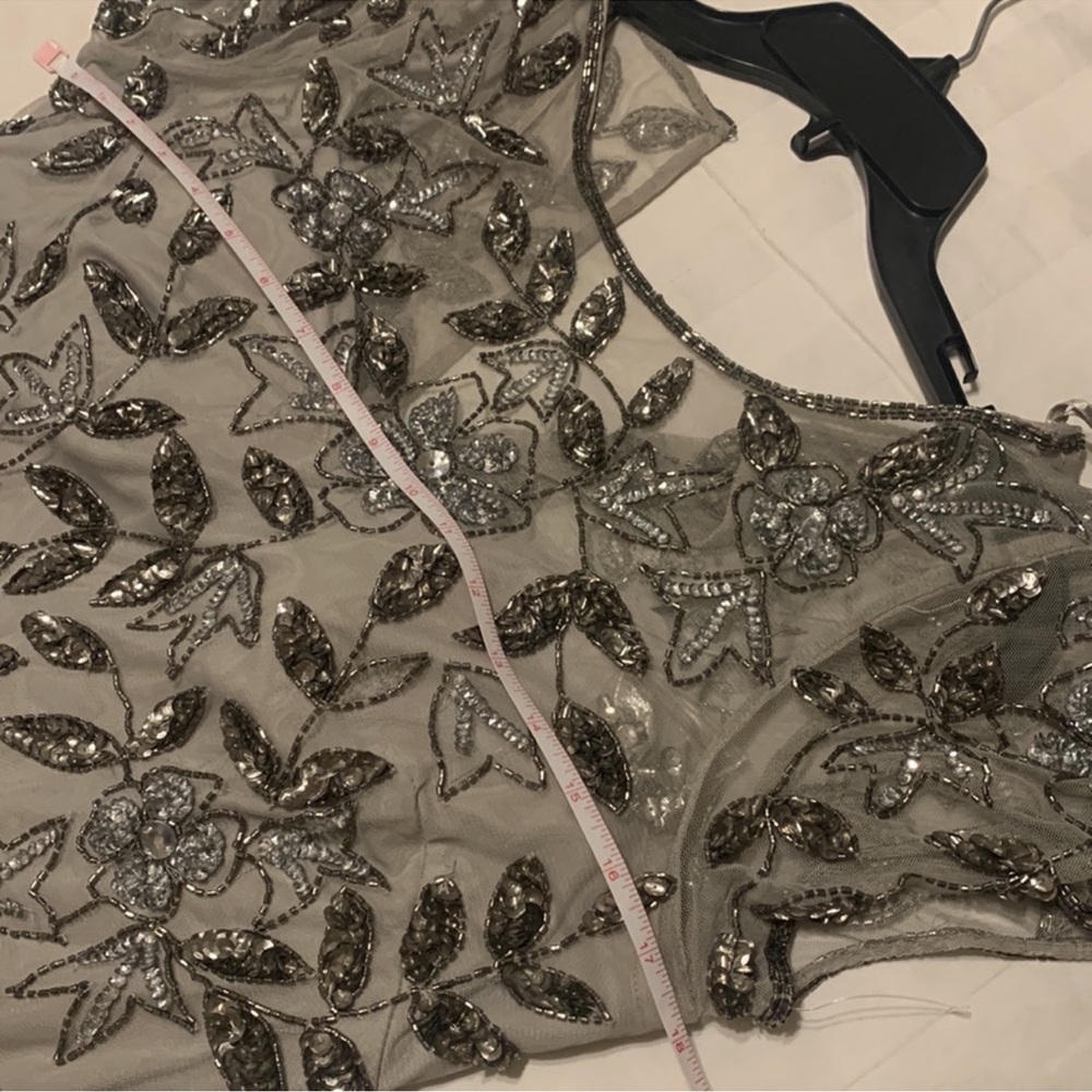 Embellished Sheer Top with Floral Design